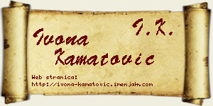 Ivona Kamatović vizit kartica